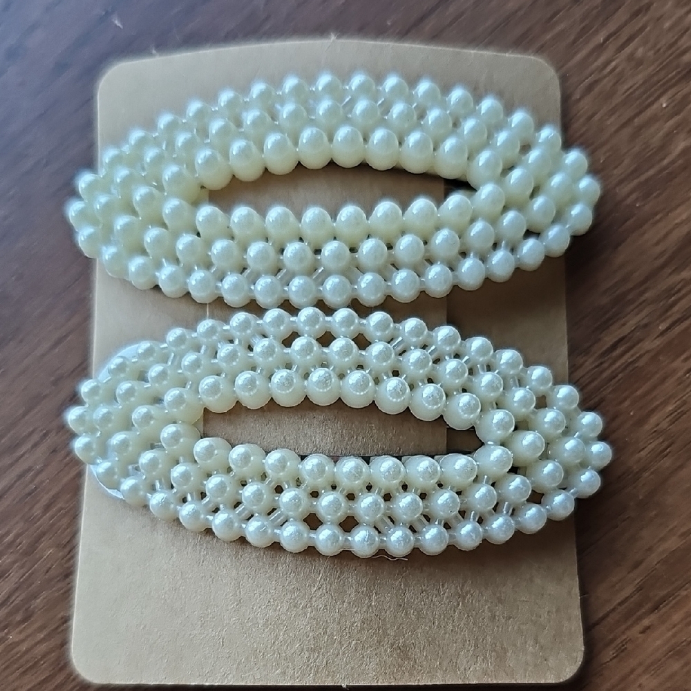 New Elegant Pearl Hair Clips Fancy Wedding Barrettes Set